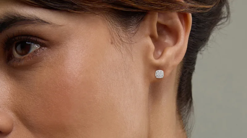 Beyond Brilliance 0.33 Carat Round Cut Lab Grown Diamond Cluster Stud Earring