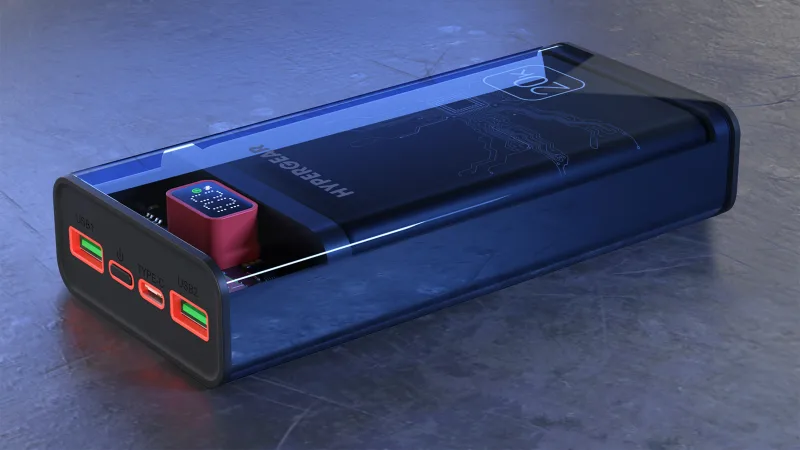 HyperGear ClearCharge XL 20000mAh Transparent PD Power Bank