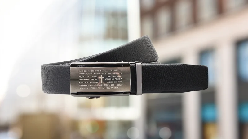 Steeltime Mens Vegan Leather Prayer Belt
