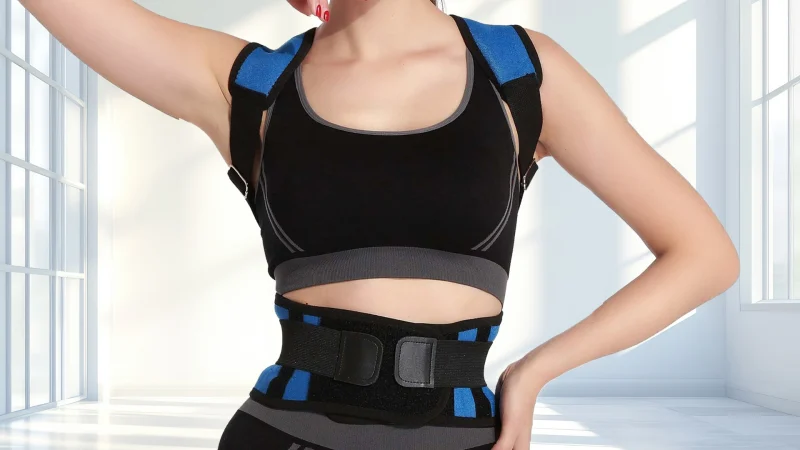 Extreme Fit Adjustable Posture Support Brace & Double-Compression Belt