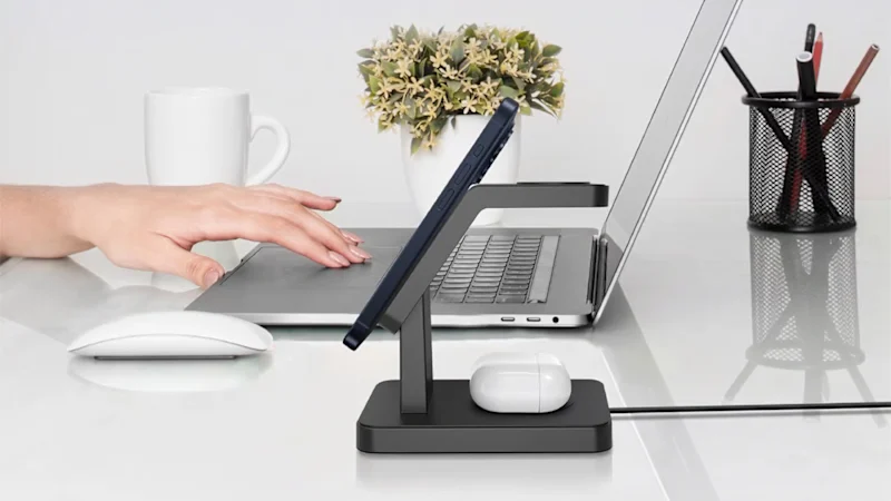 Brookstone 3-in-1 MagSafe Angled Wireless Charging Stand