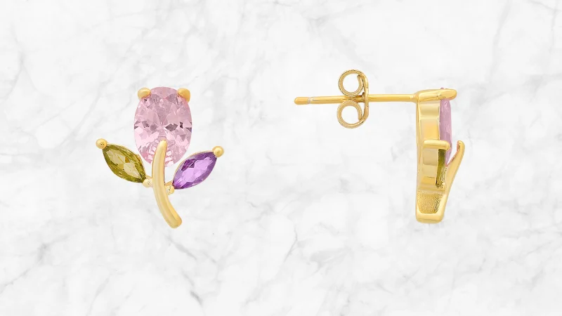 Kylie Harper Multi-Color Flower Stud Earrings