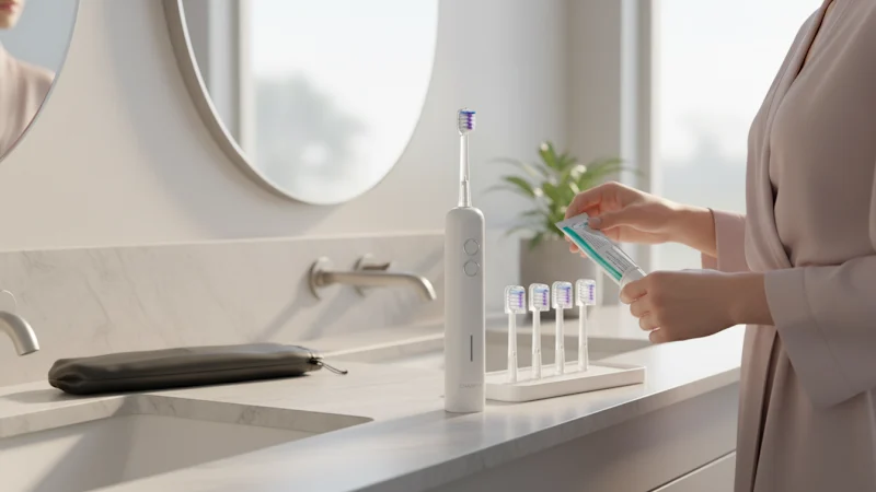 Chasfit Oscillating Sonic Toothbrush with 4 Brush Heads