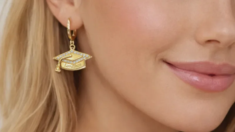 Hollywood Sensation Alessandra Limitless Graduation Cap Hoop Earrings