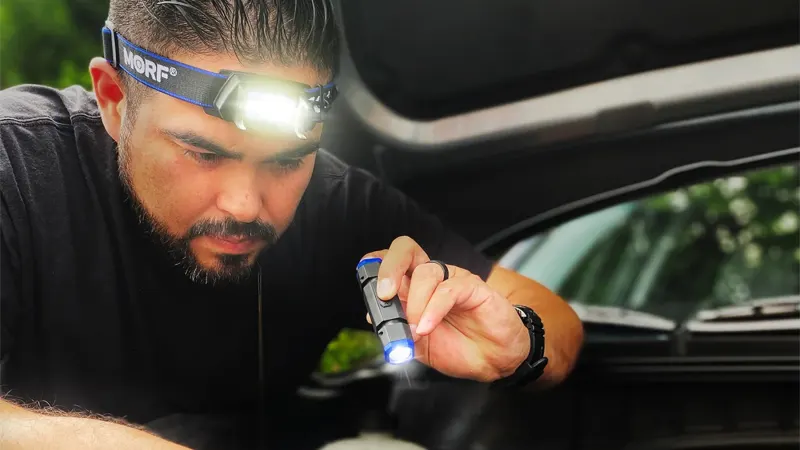 2-Pack: MORF 2-In-1 500 Lumens Headlamp with Detachable Light