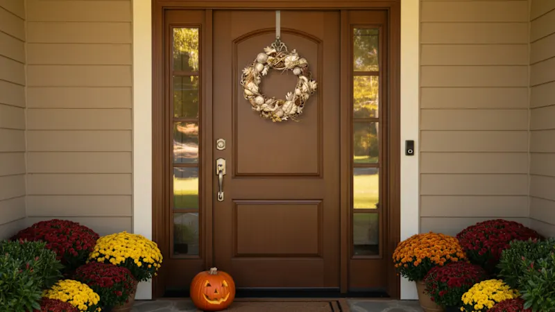 National Tree Company 20" Harvest Wreath with Pumpkin & Ornaments