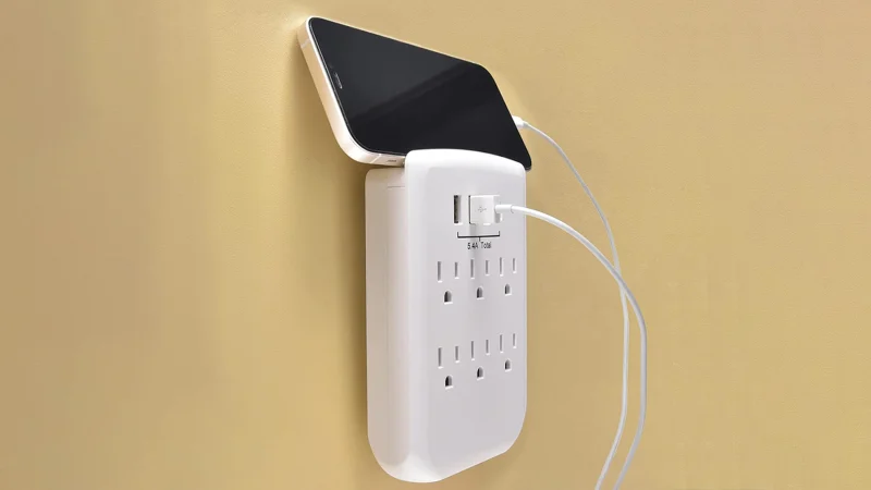 2- or 4-Pack: Clear Power 6-Outlet Wall-tap with 3-port USB-A and 1-Port USB-C