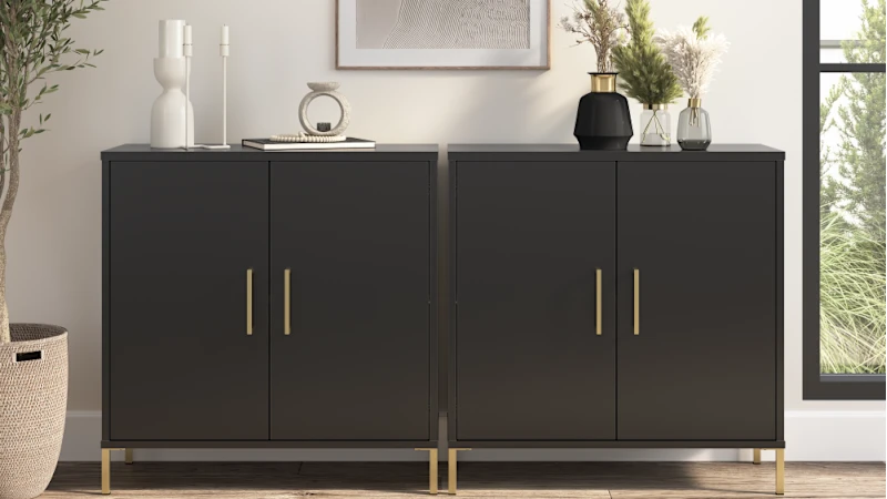 2-Pack: Soho Low Storage Cabinet with Doors