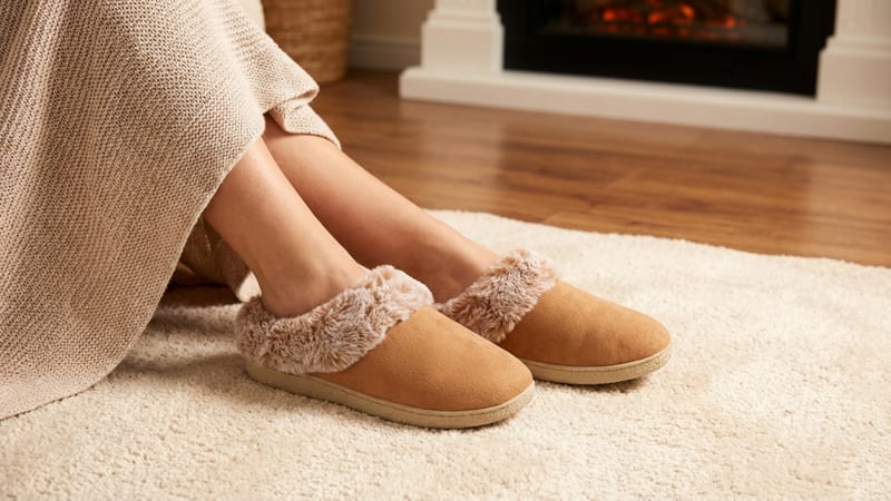 Floopi Womens X Microsuede Closed Back Clog Slippers