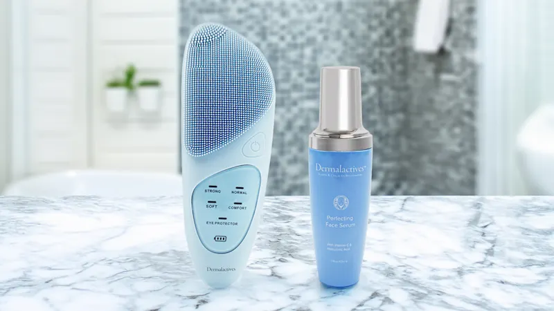 Dermalactives Cleanse & Perfect Bundle with Cleansing Brush & Face Serum