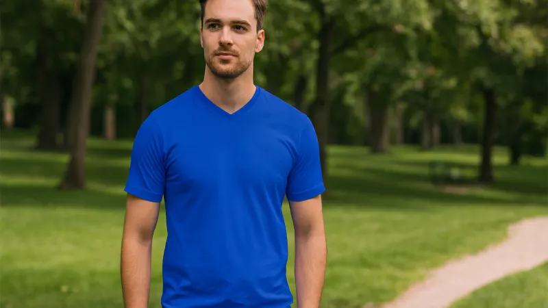5-Pack: Galaxy by Harvic Men's Short Sleeve V-Neck Classic Tee