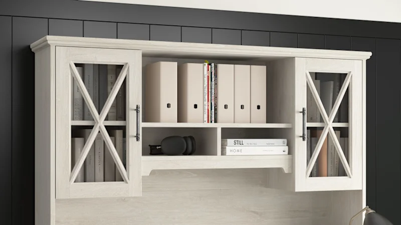 Lennox 60W Farmhouse Hutch for Desk and Buffet Cabinet