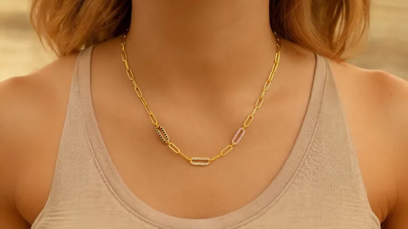 Donatello Gian Signature Pavé Link Necklace