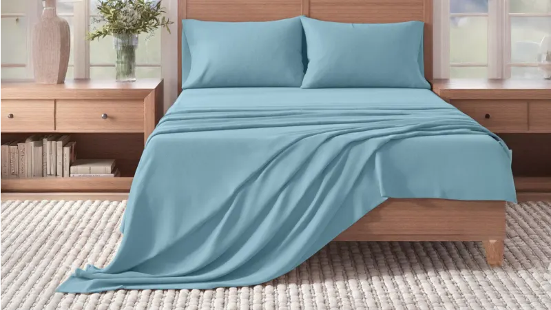 Bibb Home Ultra-Soft 4-Piece 100% Cotton Flannel Sheet Set