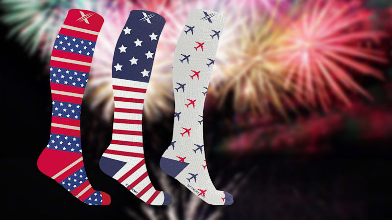 3-Pack: XTF Patriotic USA Knee High Compression Socks