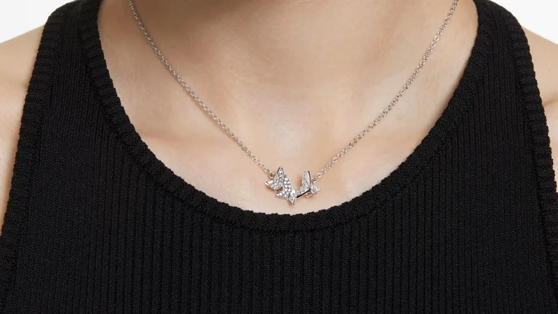 Swarovski Idyllia Lilia Crystal Butterfly Necklace