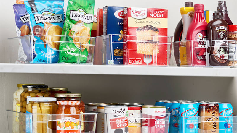 Cheer Collection 4-Piece Space Saving Fridge & Pantry Organizer Bins