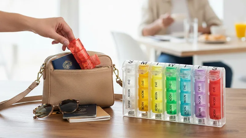 1 or 2-Pack: Thera Rx 7-Day Pill Organizer with AM/PM Compartments