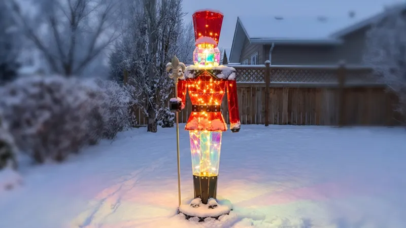 The Prismatic Light-Up Nutcracker Decoration