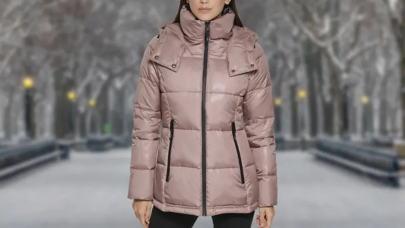 Kenneth Cole New York Women's Hooded Puffer Jacket
