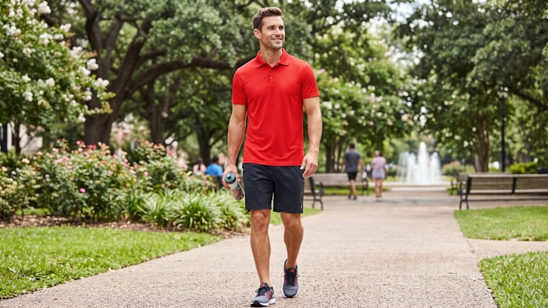 5-Pack: GBH Men's Short Sleeve Moisture Wicking Performance Quick Dry Polo Shirt