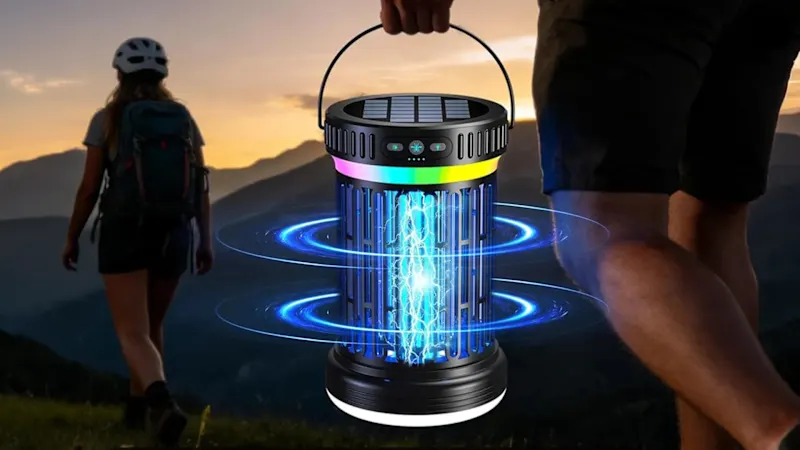 2-Pack: Hakol Solar Bug Zapper & LED Camping Lantern