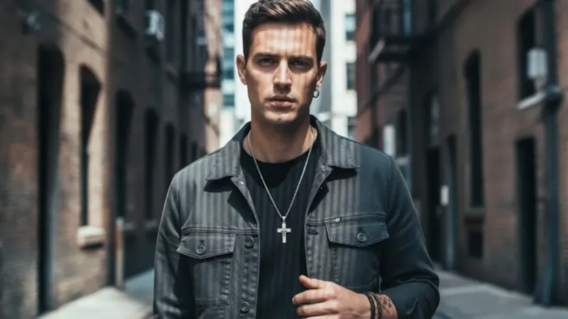 Iron Saints Layered Cross Box Chain Necklace