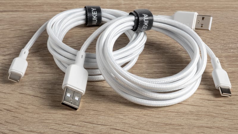 2-Pack: Aukey USB-A to USB-C 6' 15W PVC Woven Cable