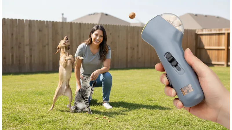 The Automatic Pet Treat Launcher