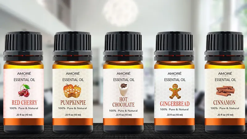 10-Pack: Amore Paris Holiday Aromatherapy Essential Oil Set