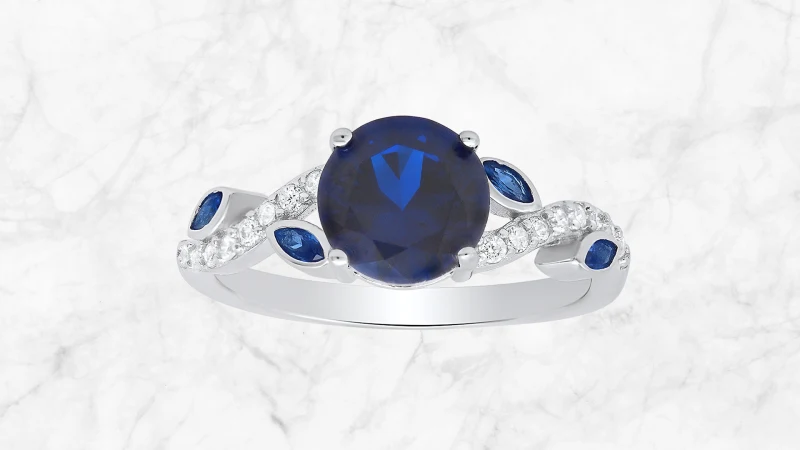 Kylie Harper Sapphire Cubic Zirconia Floral Ring