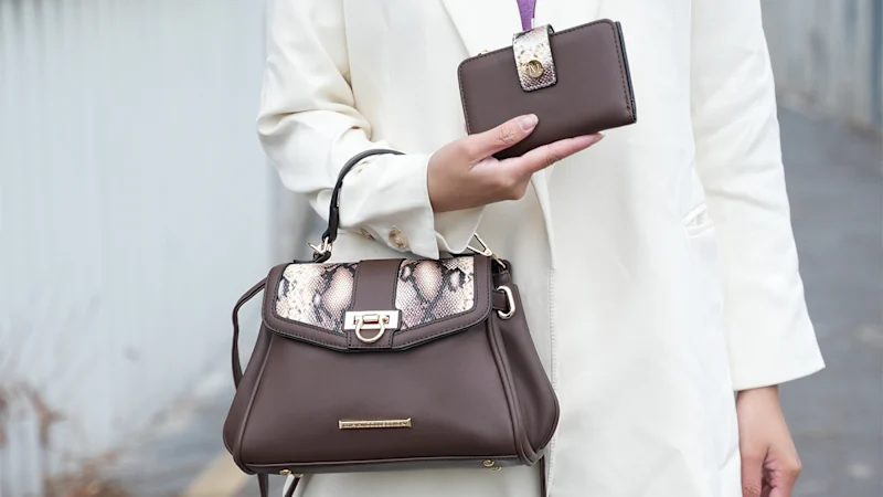 MKF Collection Geny Snake Embossed Shoulder Bag & Wallet Set by Mia K.