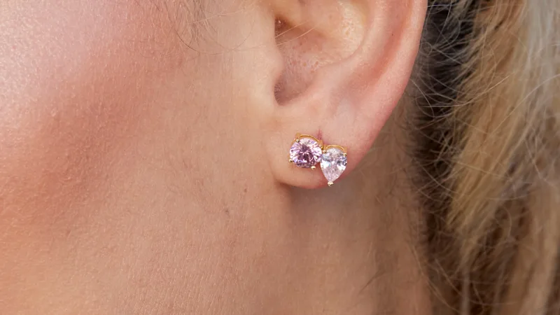 Savvy Cie Moi et Toi Round & Pear CZ Stud