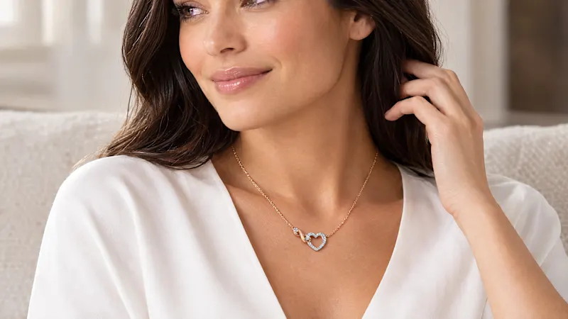 The Swarovski Entwined Heart and Infinity Pendant
