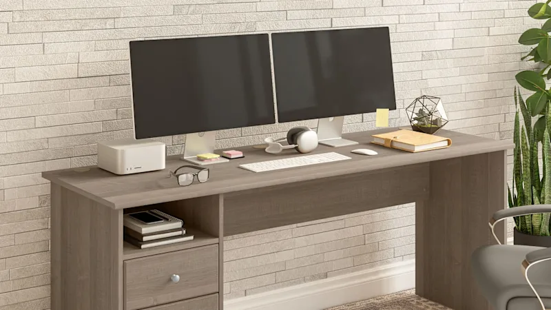 Cabot 72W Computer Desk with Drawers