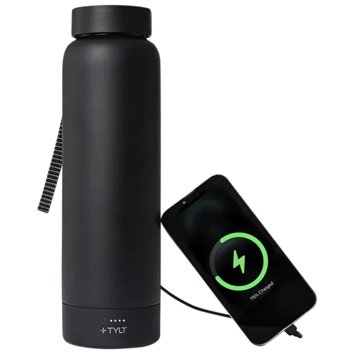 TYLT 24oz Insulated Bottle with 5700mAh Wireless Power Bank