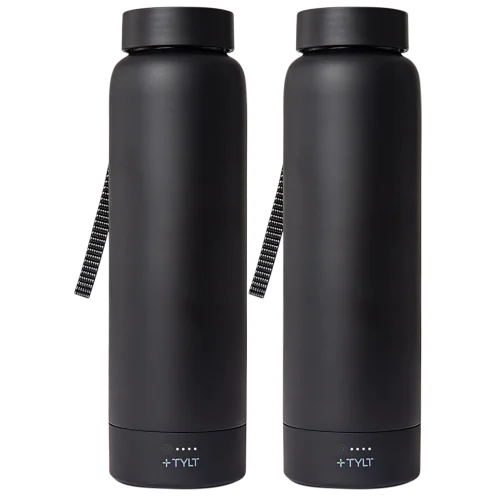 2-Pack TYLT 24oz Power Water Bottle with Built-In Phone Chargers only $19.99