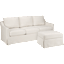 Bush Home Harper 80W Sofa and Storage Ottoman with Slipcovers