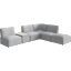 Assemble Modular 5 Seater L Shaped Sectional with Charging Station