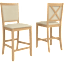 Key West Upholstered Cross Back Dining Counter Stool - Set of 2