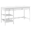 Broadview 54W Computer Desk with Shelves in Pure White