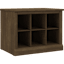 Woodland 24W Small Shoe Bench with Shelves in Ash Brown