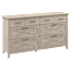 Key West 6 Drawer Dresser in Washed Gray