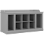Woodland 40W Shoe Storage Bench with Shelves in Cape Cod Gray