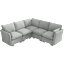 Bush Home Sienna Modular 4-Seater Sectional in Dove Gray
