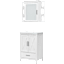 Key West 24W Bathroom Vanity Sink with Mirror in White Ash