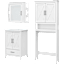 Key West 24W Bathroom Vanity Sink with Mirror & Over The Toilet Storage Cabinet