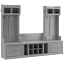 Woodland Entryway Storage Set with Hall Trees and Shoe Bench with Drawers