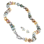 JOIA De Majorca 10mm 18" Multi-Color Pearl Necklace & White Stud Earrings