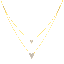 Jennifer Miller Double Pave Heart Layered Necklace